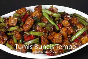 Tumis Buncis Tempe