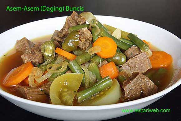 Asem Asem (Daging) Buncis