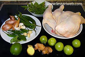 Bahan Ayam Bumbu Cabai Hijau