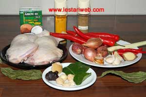 Bahan Ayam Panggang Bumbu Rujak