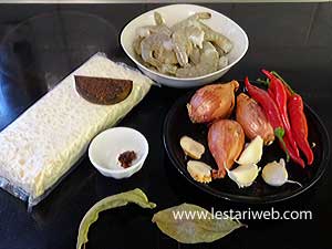 Bahan Tempe Kering Udang