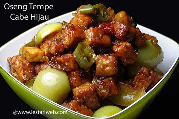 Oseng Tempe Cabe Hijau