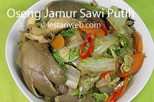 Oseng Jamur Sawi Putih