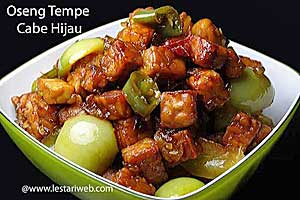Oseng Tempe Cabe Hijau