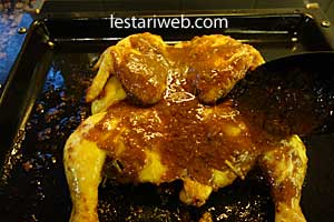 foto masakan ayam bekakak panggang oven