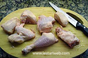 Ayam Goreng Trasi Dipotong