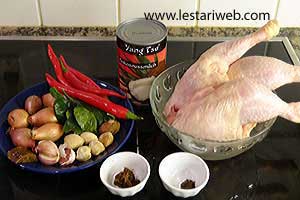 Bahan Ayam Bumbu Pecel