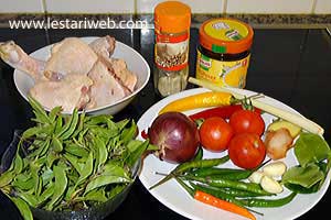 Bahan Ayam Masak Kemangi