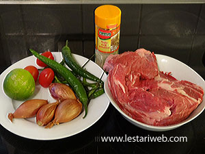 Bahan Dendeng Baracik