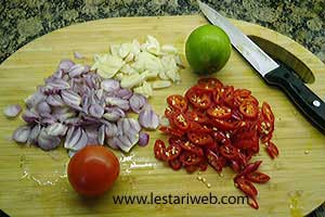 Bahan Iris Sambal Pelalah