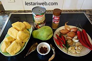 Bahan Lodeh Tahu Labu Siam