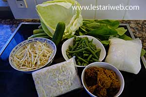 Bahan Lontong Pecel