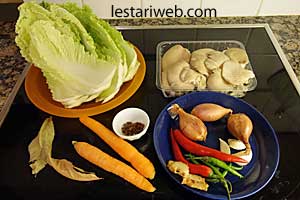 Bahan Oseng Sawi Putih