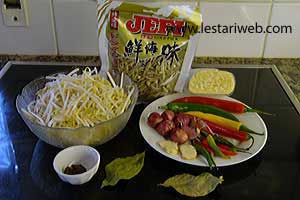 Bahan Oseng Tempe Tauge Teri