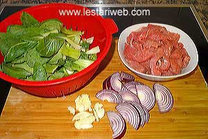 Bahan Racikan Kailan Saus Tiram