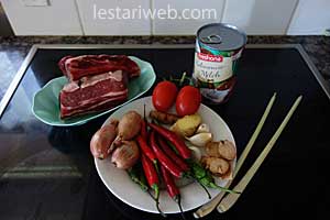 Bahan Rojak Cabai Iga