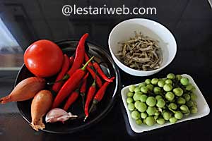 Bahan Sambal Tekokak Teri