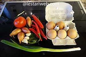 Bahan Sambal Telur Ceplok