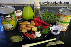 Bahan Sayur Nangka Kuah Pedas