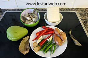 Bahan Sayur Santan Pedas