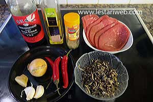 Bahan Tumis Daging Jamur