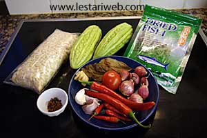 Bahan Tumis Pare Teri