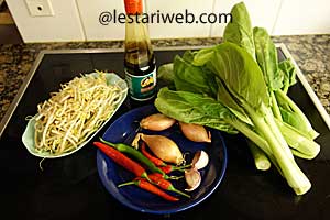 Bahan Tumis Sawi Taoge