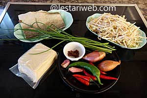 Bahan Tumis Tahu Ikan Asin