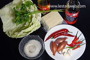 Bahan Tumis Tahu Pedas