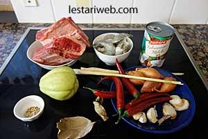 Bahan Udang Labu Siam