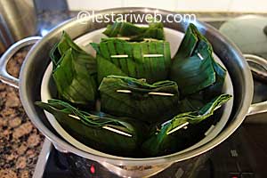 dandang pengukus untuk botok lamtoro