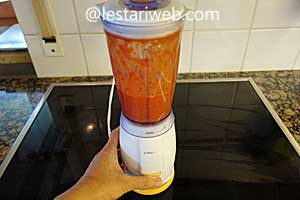 Bumbu botok lamtoro diblender