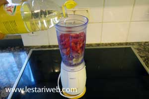 Bumbu Ayam Goreng Cabai Diblender.