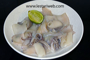 Cumi Direndam Jeruk Nipis