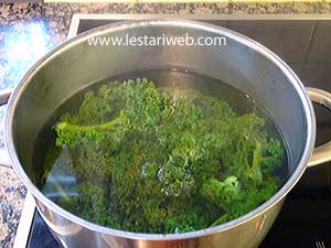 Daun Kale Diblansir