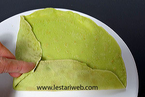 Melipat Kulit Dadar Gulung