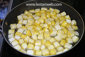 Menggoreng Tahu Iris