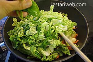 Orak Arik Sawi utih Step 10