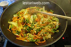 Orak Arik Sawi utih Step 13