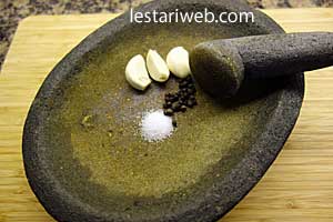 Orak Arik Sawi utih Step 2