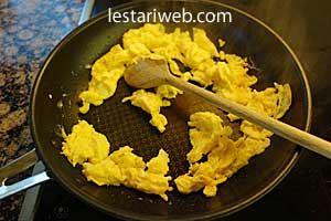 Orak Arik Sawi utih Step 4