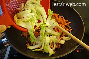 Orak Arik Sawi utih Step 8