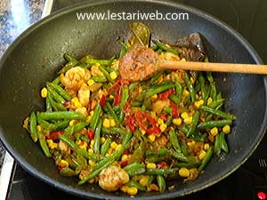 Oseng Buncis Udang Matang