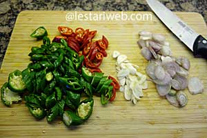 Oseng Udang Sawi Putih Step 2