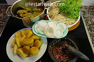 bahan racikan untuk masakan tahu campur surabaya