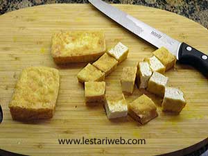 Tahu Goreng Selada Bangka