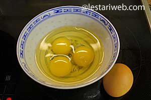 telur ayam dipecahkan