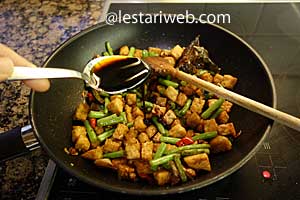 kecap manis tumis buncis tempe