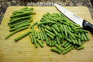 buncis dipotong-potong