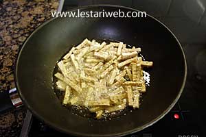 irisan tempe digoreng